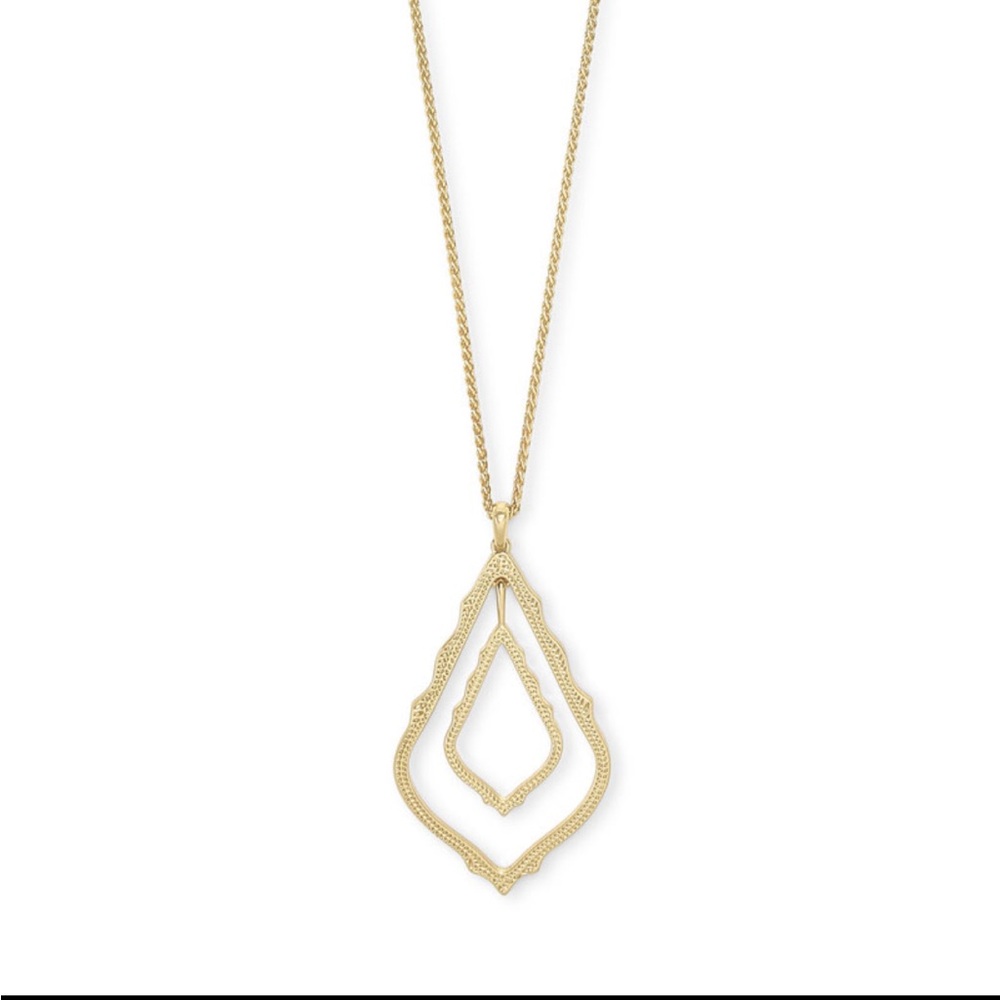 Kendra Scott Simon Long Pendant Necklace In Gold Tone